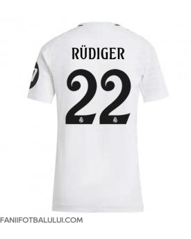 Real Madrid Antonio Rudiger #22 Tricou Fotbal Replică 2024-25 Femei Acasa